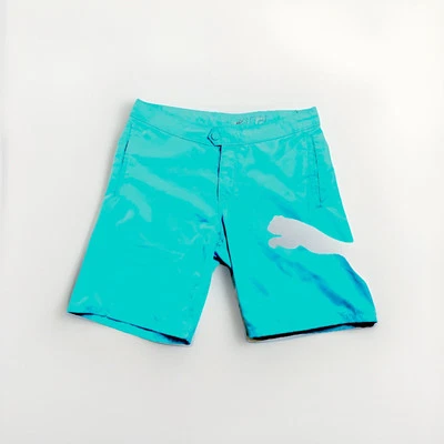 Pantalones Cortos de Natación Puma Estampado Gráfico 10" Azul Claro Para Hombres 32 Bolsillos con Cordón Foto 1 de 4