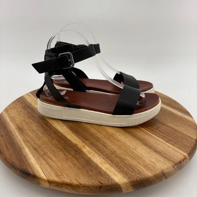 MIA Black Ankle Strap Platform Sandal Women's Size 7 Casual Comfort Shoes - Image 1 of 4