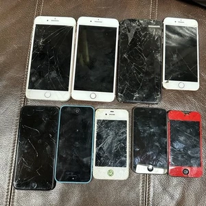 Lot of 9 Apple iPhones/iPods For Parts Or Repair Only. iPhone 7,5c,4 And Others - Picture 1 of 12
