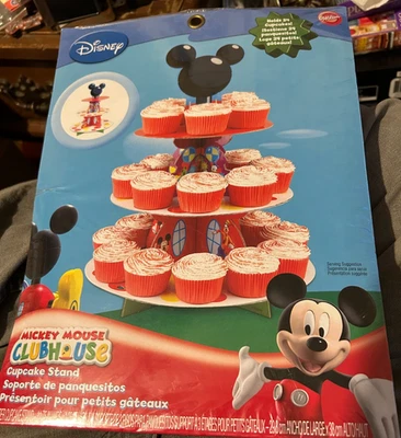 Mickey Mouse Clubhouse Cupcake Stand Holds 24 Cupcakes Birthday Party New/Sealed - Image 1 of 2