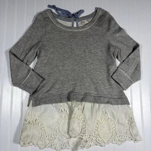 Anthropologie's 9-H15 StCL Damen grau Top Medium rund Schlüsselloch hinten Baumwolle - Bild 1 von 14