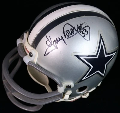 HOF RB Tony Dorsett Dallas Cowboys Signed Riddell Mini Helmet PSA/DNA COA - Image 1 of 2