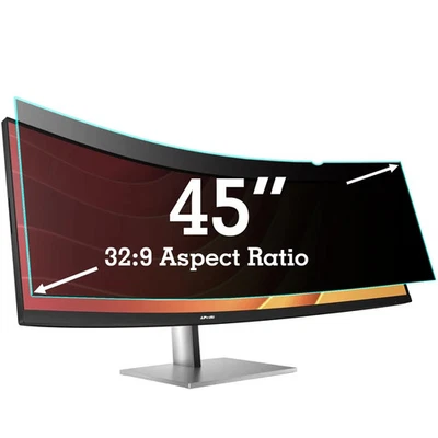 45" 32:9 Ultrawide Privacy Screen Filter Anti-Glare Anti-Blue Light Shield - Immagine 1 di 3