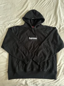 Supreme Box Logo Hodded Sweatshirt FW/24 Medium - Black - Picture 1 of 7