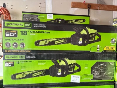 ¡NUEVO! Motosierra GreenWorks Pro 60V 18" Batería Inalámbrica 2.0kW CS60L03 -Solo Herramienta Foto 1 de 3