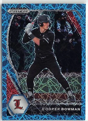 2021 Panini Prizm Draft Picks Carolina Blue Velocity Prizm #PDP122 Cooper Bowman - Image 1 of 2