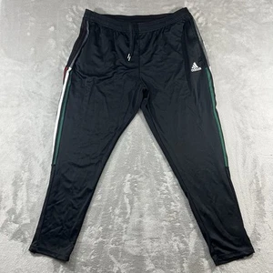 Adidas Tiro Men's Track Pant Size MEDIUM Black-Dark Green/Red/White Brand New - Picture 1 of 11