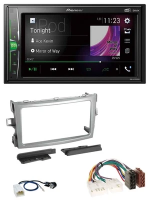 Pioneer 2DIN MP3 DAB USB Bluetooth Autoradio für Toyota Verso 2009-2018 silber - Bild 1 von 4