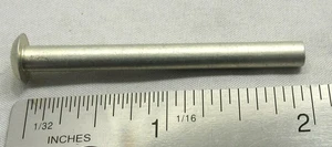 3/16" Diameter X 2" Length Solid Aluminum Brazier Head Dome Head Boat Rivets - Picture 1 of 5