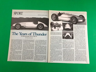 1938 1939 1988 MERCEDES BENZ W154 ORIGINAL PRINT AD 8 PAGE ROAD TEST PRINTED - Image 1 of 4