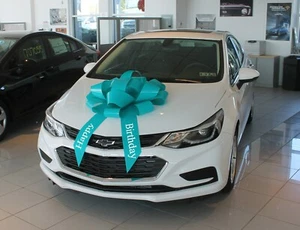 Arco de coche de ventosa de 30" Big Teal ""Feliz cumpleaños"" - hecho en EE. UU. - Imagen 1 de 1
