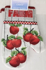 1 Forno Stampato Cucina (11") 2 MELE ROSSE, FATTORIA A TAVOLA, retro rosso, AM - Foto 1 di 8