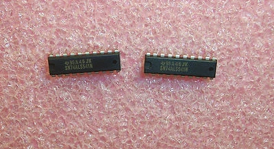 QTY (20) SN74ALS541N TI 20 PIN DIP 3- STATE OCTAL BUFFER 74ALS541 NOS 1 TUBE - Image 1 of 3