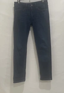 Calvin Klein Womens Size 2 Slim Boyfriend Blue Dark Denim Jeans Back Logo Tag - Picture 1 of 11