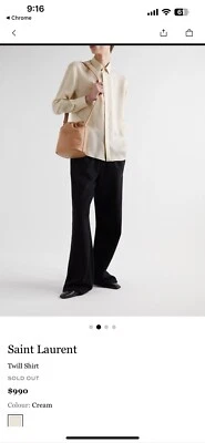 Camisa clásica de sarga Saint Laurent para hombre 41/16. $1190 Foto 1 de 4