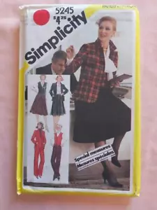 Simplicity 5245 Misses' Skirt, Pants, Vest & Jacket Pattern Size 16 1/2 - Picture 1 of 2