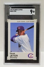 1995 Columbus Clippers Team Issue Derek Jeter RC - SGC 9 MINT Yankees HOF Rookie
