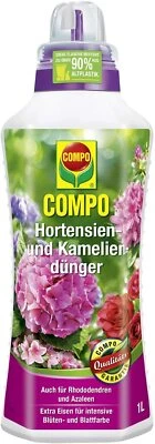 COMPO Hortensien Kamelien Dünger Morbeetpflanzen Balkon Terrasse Garten 1 Liter - Bild 1 von 4