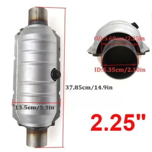 Universal 2.25" Sports Cat Catalytic Converter High Flow 400 Cells Performance - Picture 1 of 11