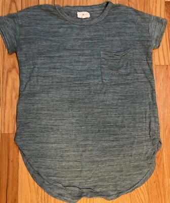 Lou and Gray Women Top Size S Shades of Blue Short Sleeves Scoop Neck T shirt - Image 1 of 3