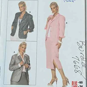 Burda sewing pattern #7668 blazer sports jacket UNCUT plus size US 18-34 - Picture 1 of 6