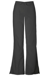 Cherokee Scrubs Workwear Flare Leg Drawstring Scrub Pant 4101 BLACK - Picture 1 of 2