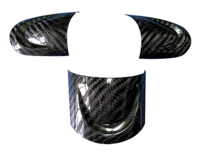 Real Carbon Fiber Steering Wheel Cover Set for Mini Cooper JCW R55 R56 R57 07-13 - Picture 1 of 2