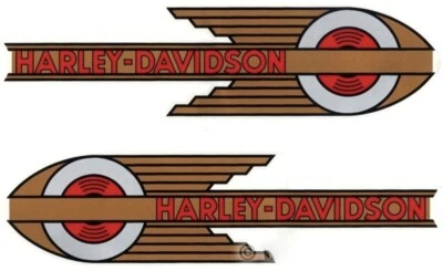 Harley 5917-36 Fuel Gas Petrol Tank Decal VL Knucklehead UL WL 1936-1939 Retro - Image 1 of 4