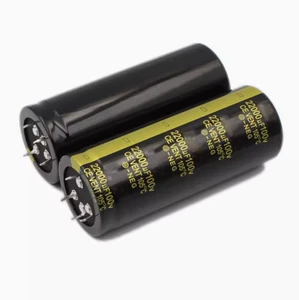 Condensador electrolítico de aluminio 100v 22000uf bocina oro negro 4 pines 40x100 mm - Imagen 1 de 4