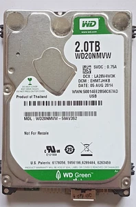WD20NMVW-59AV3S2 DCM EHMTJHKB SN WX41Exxxxxxx 05 AUG 2014 Thailand - Afbeelding 1 van 1