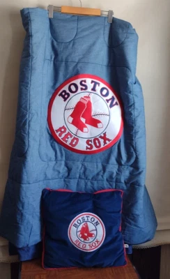 Boston Red Sox Team Denim Twin Comforter/Sheet Set/ Pillow and Valance Foto 1 de 4