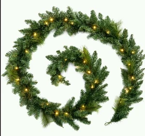 9ft LED Light Up Garland Christmas Express delivery - Picture 1 of 2
