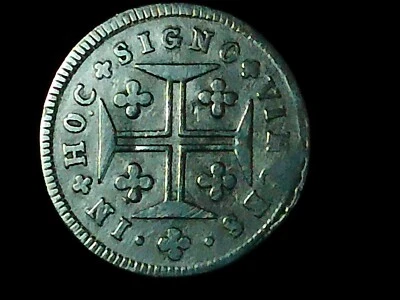 Scarce Portugal 60 Reis / 3 Vintens Milled Silver Coin - Image 1 of 4