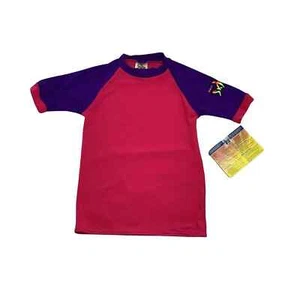 Radicool Skins Girls Sun Protection Short Sleeve Rashguard Swim Top 10 - Picture 1 of 9