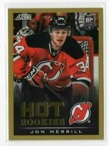 Jon Merrill 13-14 Panini Score Hot Rookies RC Gold #703 New Jersey Devils - Picture 1 of 1