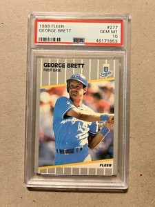 1989 FLEER #277 GEORGE BRETT PSA 10 GEM MINT KANSAS CITY ROYALS HOF