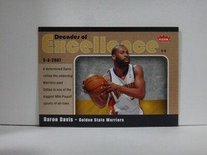 2007-08 Fleer Decades of Excellence Warriors Basketball Card #19 Baron Davis