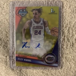 2023-24 Bowman Chrome U Riley Kugel 1st Yellow Auto /75 #BCPA-RIK Florida/Kansas - Picture 1 of 2