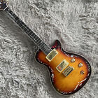 6 String Sunburst Electric Guitar Solid Body Mahogany Body Gold Part in Stock