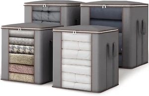 4Pcs Large Blanket Bags 120L King Foldable Comforters Storage Bags, Extra Large - Picture 1 of 7
