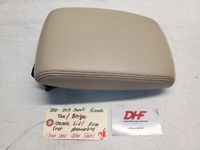 💎 Suzuki Kizashi 2010-2013 beige consola central cuero reposabrazos tapa almacenamiento OEM Foto 1 de 4