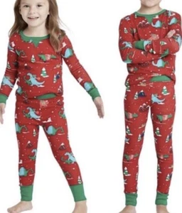 Girls/Boys Kids' Size 3 Wondershop 2 Pc Dinosaur Holiday Christmas Pajamas - Picture 1 of 3