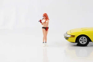 1:18 Figurine Cosplay Anime Manga Girls Orange Hair Baseball Bat American Di - Picture 1 of 2