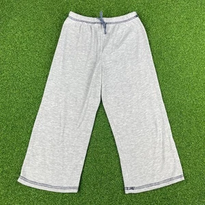 Vintage Wrap Around Wrapper Gray Cute Elastic Wide Leg Lounge Pajama Pants Sz M - Picture 1 of 4