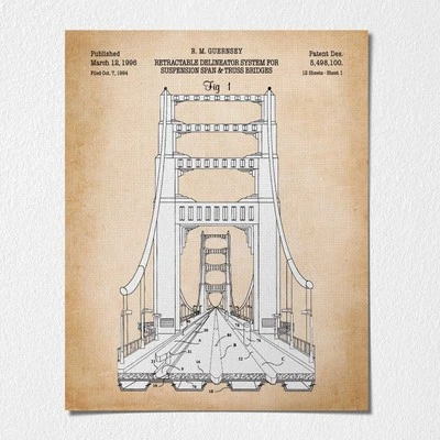 Bridge Poster, Suspension Bridge Poster Print - Image 1 of 4