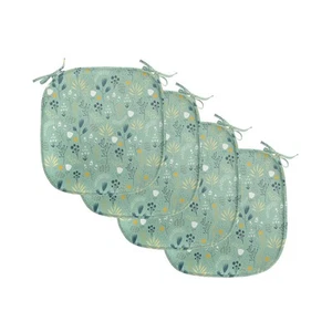 Floral Chair Seating Cushion Set of 4, Flourishing Spring and Summer Season L... - Picture 1 of 7