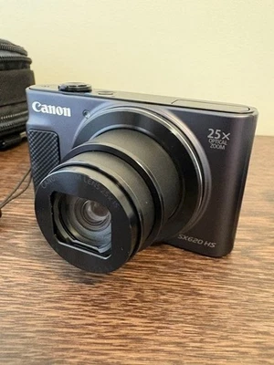 Canon Digital Camera PowerShot SX620 HS Black 25x Optical Zoom Wi-Fi W/Box - Image 1 of 4