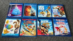 Disney Pixar - Kids Blu Ray Lot 8 Lion King Cinderella Ice Age HOP Alvin Cptn Un - Picture 1 of 6