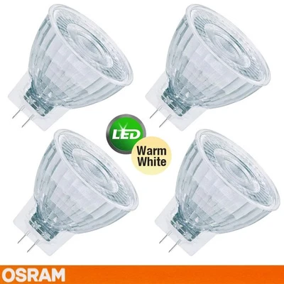 4 x 12V 2.5W MR11 GU4 LED Light Lamp Globes Bulbs Warm White 2700K - Image 1 of 4