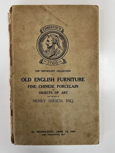 Christie’s 1931 Auction Catalogue Old English Furniture Chinese Porcelain  - Imagen 1 de 13
